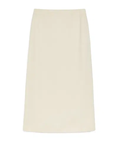 WEEKEND MAX MARA VISCOSE AND LINEN CANVAS SKIRT