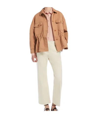 WEEKEND MAX MARA STRETCH GABARDINE FLARED TROUSERS
