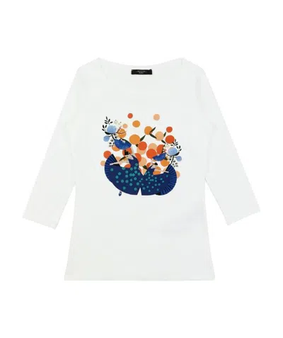 WEEKEND MAX MARA T-SHIRT WITH ROUND NECK AND LONG SLEEVES