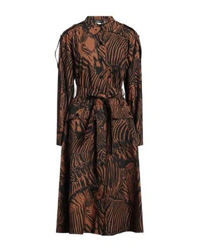 WEEKEND MAX MARA WEEKEND MAX MARA WOMAN MIDI DRESS BROWN SIZE 12 COTTON