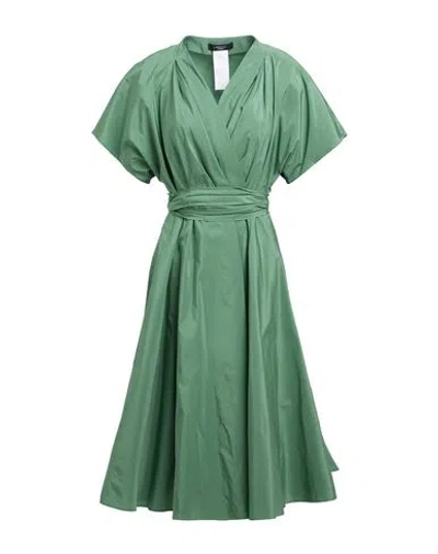 WEEKEND MAX MARA WEEKEND MAX MARA WOMAN MIDI DRESS SAGE GREEN SIZE 12 POLYESTER, COTTON