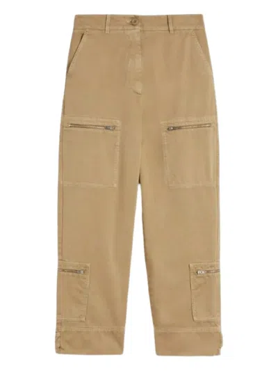 WEEKEND MAX MARA ZIP-POCKET COTTON TROUSERS