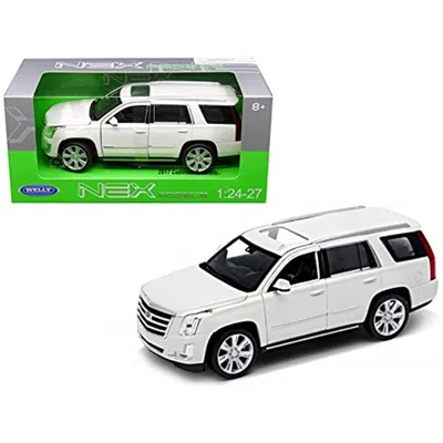 WELLY 2017 CADILLAC ESCALADE WITH SUNROOF WHITE 1-24 - 1-27 DIECAST MODEL CAR