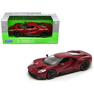 WELLY 2017 FORD GT RED 1-24 - 1-27 DIECAST MODEL CAR