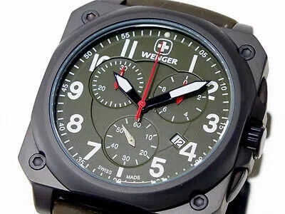 WENGER WENGER AEROGRAPH COCKPIT QUARTZ MEN'S CHRONO WATCH 77011 KHAKI
