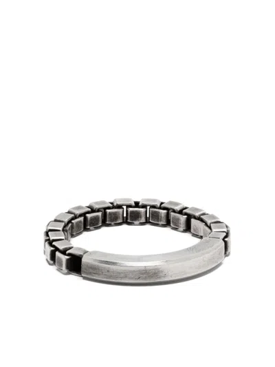 WERKSTATT:MÜNCHEN BOX-CHAIN OXIDISED-FINISH RING