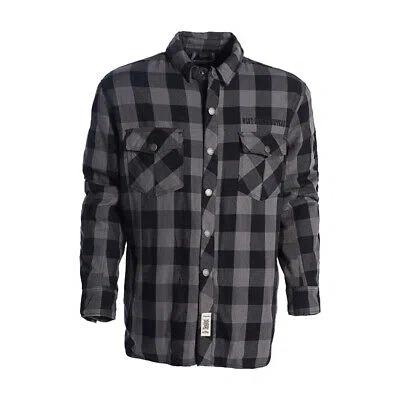 WEST COAST CHOPPERS WCC DOMINATOR GRAY / BLACK FLANNEL SHIRT, SIZE S