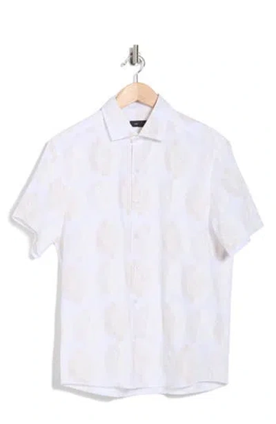 WESTZEROONE WESTZEROONE ANTONIO SHORT SLEEVE COTTON BUTTON-UP SHIRT
