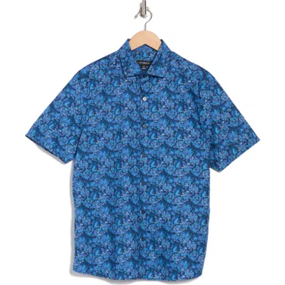 WESTZEROONE WESTZEROONE DIEGO SHORT SLEEVE COTTON BUTTON-UP SHIRT