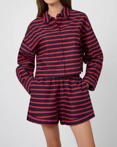 WEWOREWHAT WEWOREWHAT LONG SLEEVE CROP BUTTON DOWN SHIRT