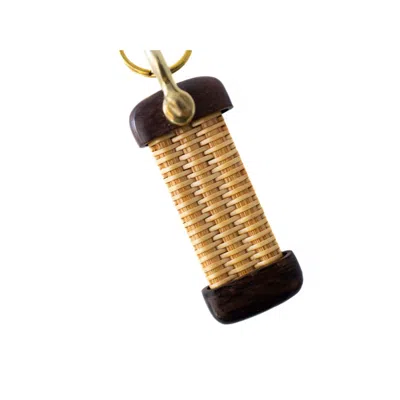 WHALE TAIL WEAVING NEUTRALS / BROWN THE BEACH HOUSE KEYCHAIN