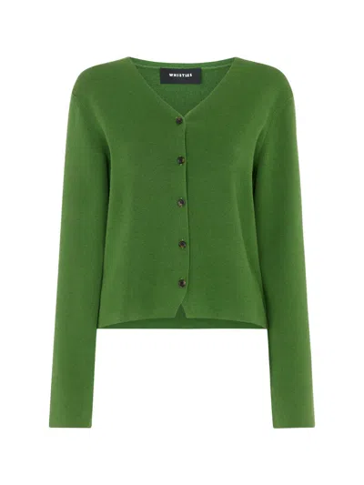 WHISTLES WOMENS V NECK BUTTON FRONT CARDIGAN