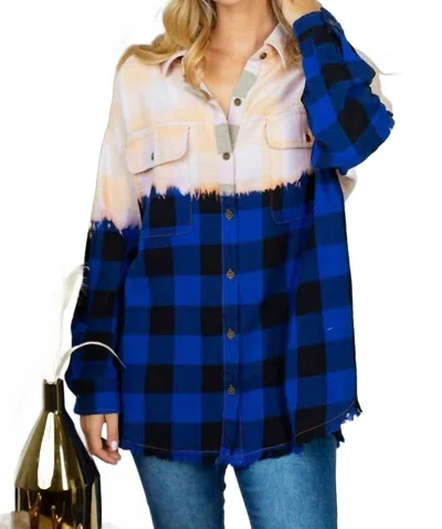 WHITE BIRCH DEEP DYE PLAID SHIRT IN BLUE COMBO
