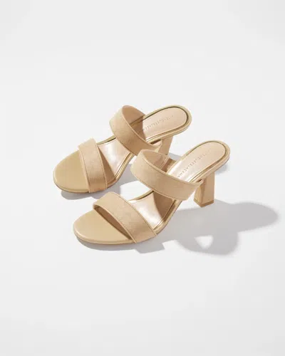 WHITE HOUSE BLACK MARKET DOUBLE STRAP HEELED SANDALS