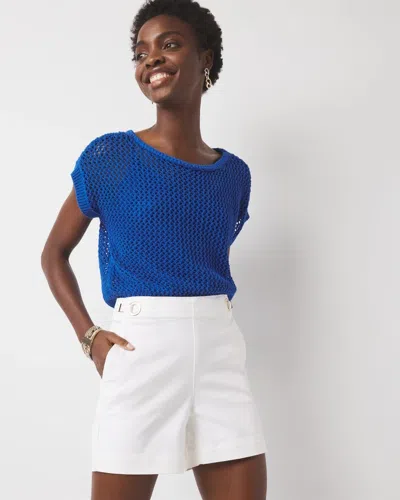 WHITE HOUSE BLACK MARKET EXTRA HIGH-RISE NOVELTY WAIST DENIM JEAN SHORTS