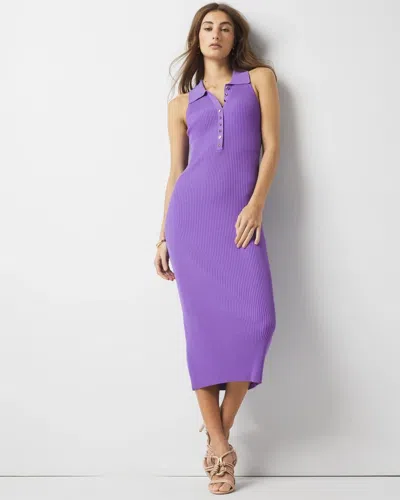 WHITE HOUSE BLACK MARKET HENLEY SWEATER DRESS