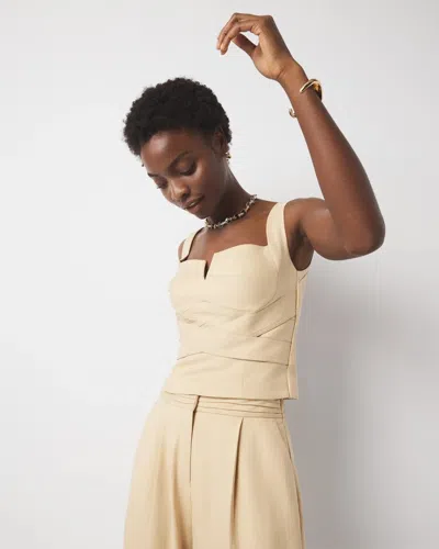 WHITE HOUSE BLACK MARKET PETITE BANDAGE WRAP BUSTIER TOP