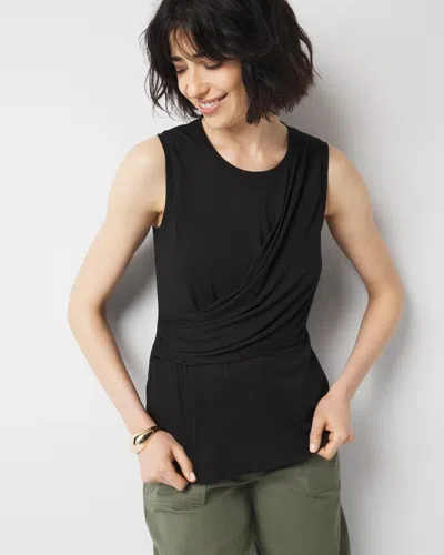 WHITE HOUSE BLACK MARKET PLEATED WRAP TANK TOP