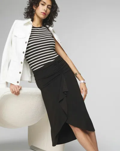 WHITE HOUSE BLACK MARKET RUCHED MATTE JERSEY SKIRT