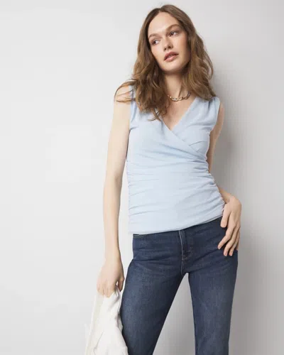 WHITE HOUSE BLACK MARKET SURPLICE MESH TOP