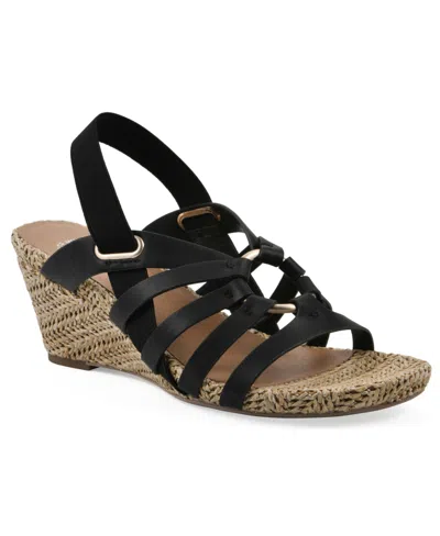 WHITE MOUNTAIN WOMEN'S ATAPS ROUND TOE WEDGE SANDALS