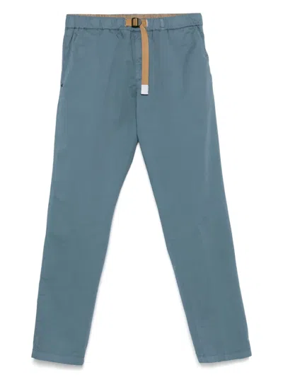 WHITE SAND BELTED CHINO TROUSERS