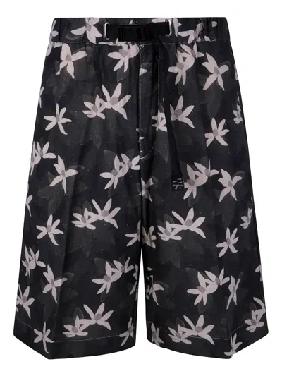 WHITE SAND PRINTED SHORTS