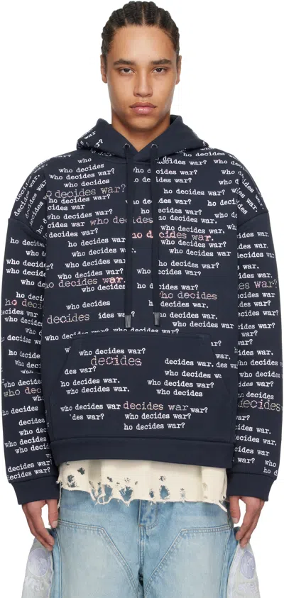 WHO DECIDES WAR NAVY WDW SCRIPTURE HOODIE