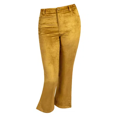 WHY MARY WOMEN'S MY GO TO CAPRI PANTS - GOLD CORDUROY