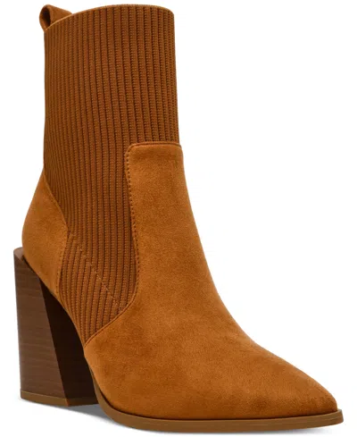 WILD PAIR TRINITYY POINTED-TOE PULL-ON KNIT DRESS BOOTIES, CREATED FOR MACY'S