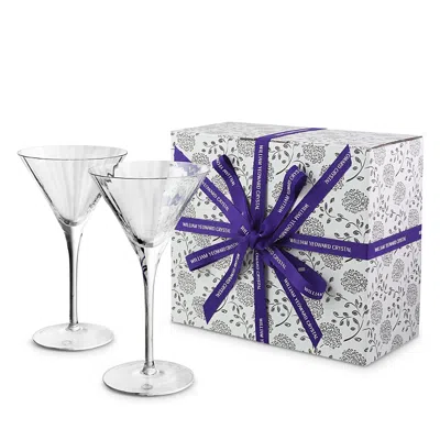 WILLIAM YEOWARD CRYSTAL AMERICAN BAR CORINNE TALL MARTINI GLASS, SET OF 2