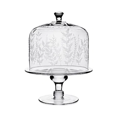 WILLIAM YEOWARD CRYSTAL FERN CAKE STAND & DOME