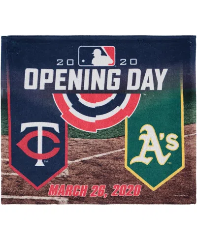WINCRAFT OAKLAND ATHLETICS VS. MINNESOTA TWINS 15" X 18" 2020 OPENING DAY RALLY TOWEL