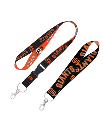 WINCRAFT SAN FRANCISCO GIANTS 2-PACK LANYARD WITH DETACHABLE BUCKLE KEY STRAP SET