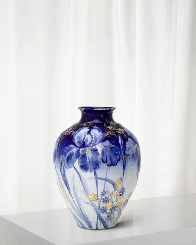 WINWARD HOME HANDPAINTED CELADON VASE, 14"