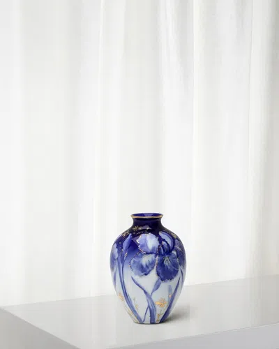 WINWARD HOME HANDPAINTED CELADON VASE, 9"