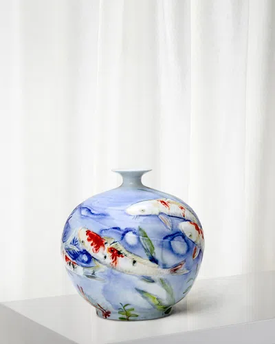 WINWARD HOME KOI FISH BOTTLE VASE