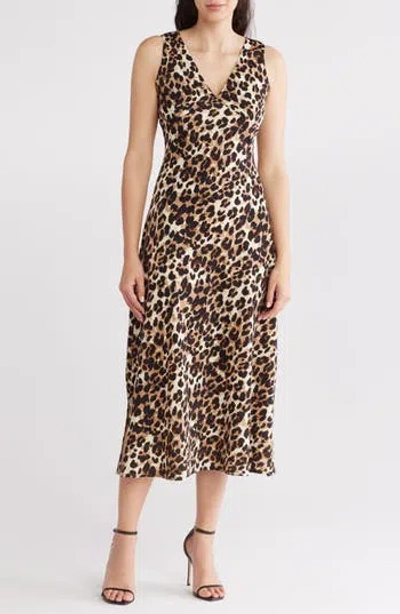 WISHLIST WISHLIST ANIMAL PRINT V-NECK DRESS