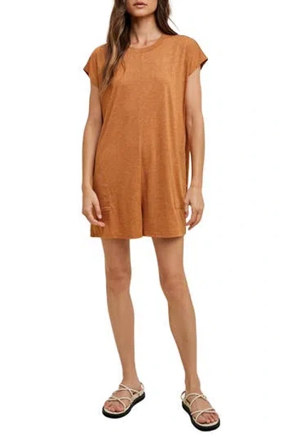 WISHLIST WISHLIST SHORT SLEEVE MELANGE KNIT ROMPER