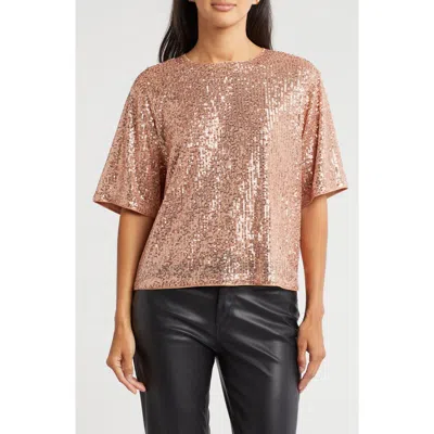 WISHLIST WISHLIST SHORT SLEEVE SEQUIN TOP