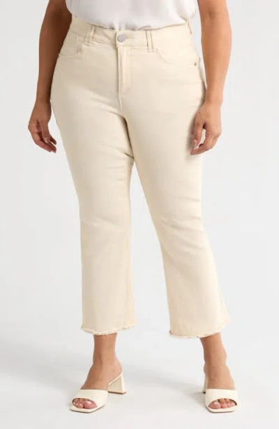 WIT & WISDOM WIT & WISDOM 'AB'SOLUTION FRAYED HIGH WAIST ANKLE SLIM STRAIGHT LEG PANTS