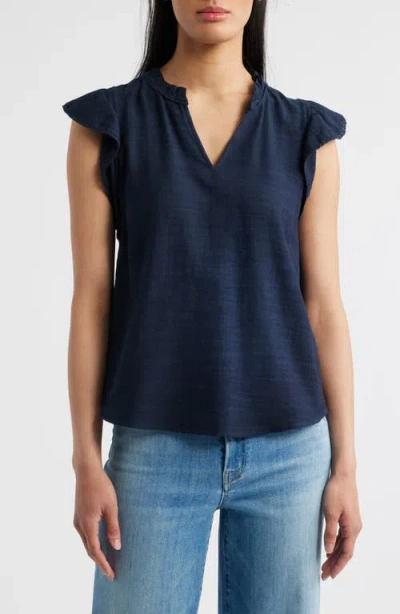 WIT & WISDOM WIT & WISDOM FLUTTER SLEEVE TOP