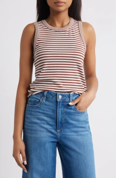 WIT & WISDOM WIT & WISDOM STRIPE RIB TANK