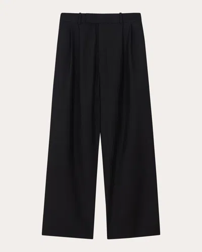 WITH NOTHING UNDERNEATH WOMEN'S RAMPLING WOOL WIDE-LEG TROUSERS