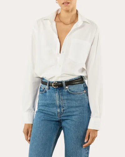 WITH NOTHING UNDERNEATH WOMEN'S THE OVERSIZED OXFORD COTTON BUTTON-UP SHIRT