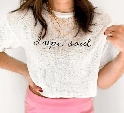 WLM DOPE SOUL CROP TOP IN WHITE