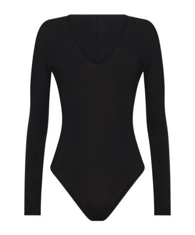 WOLFORD WOLFORD V-NECK LONG-SLEEVE BODYSUIT