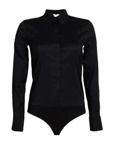 WOLFORD WOLFORD WOMAN BODYSUIT BLACK SIZE 6 COTTON, POLYESTER, MODAL, ELASTANE