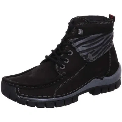 WOLKY WOLKY SCHNÜRSTIEFELETTE JUMP WINTER 0472518 000 SCHWARZ NUBUK LEDER WEITE H