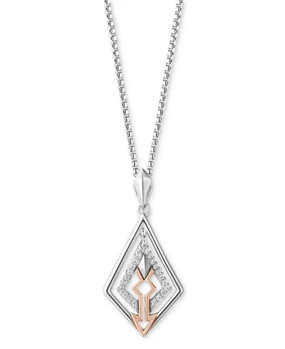 WONDER FINE JEWELRY STAR WARS WONDER FINE JEWELRY DIAMOND AHSOKA 18" PENDANT NECKLACE (1/10 CT. T.W.) IN STERLING SILVER